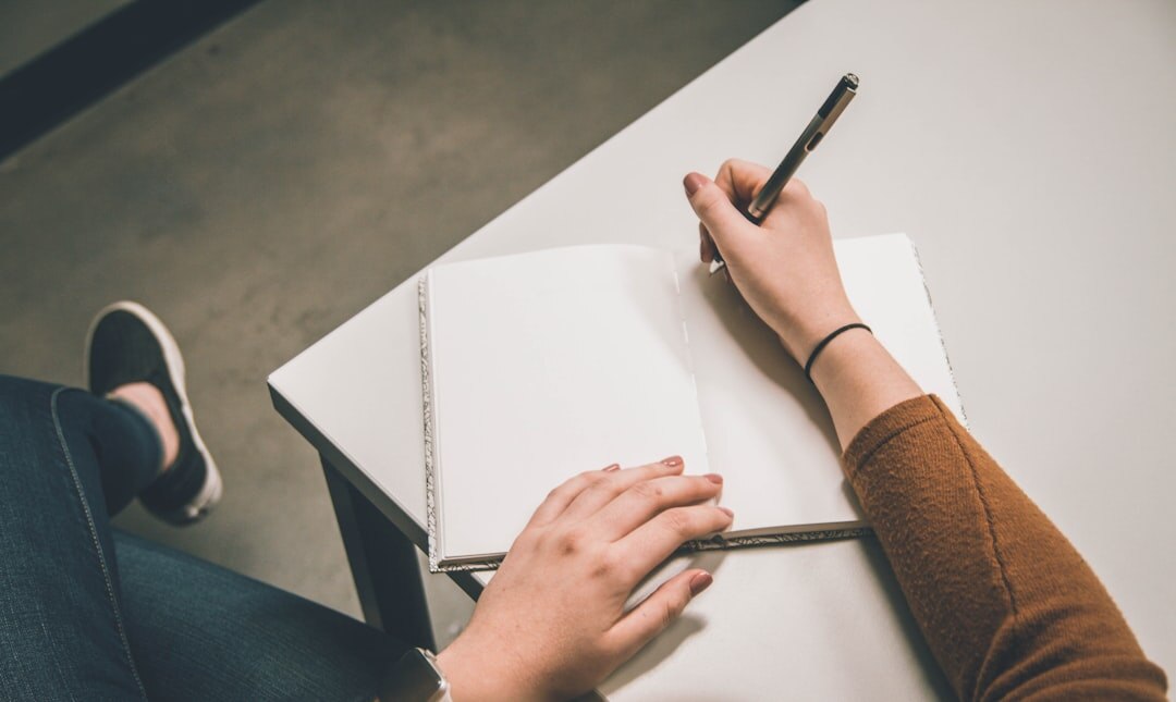journalist preparing notes