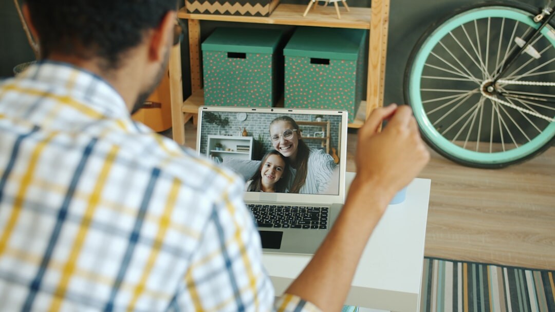 person practicing speech at home